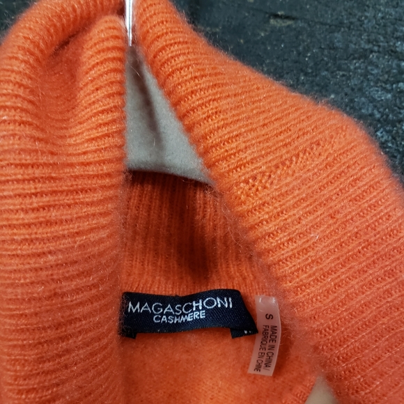 Magaschoni | Orange Cashemere Turtleneck Sweater S - Picture 6 of 6